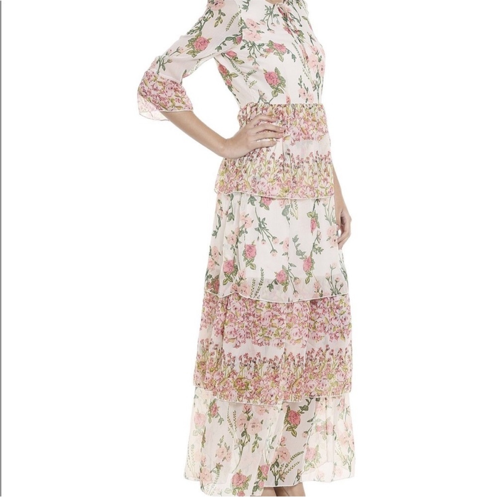 Vero Moda Romeo Floral Tiered Maxi Dress Cottagecore Prairie Romantic Size S